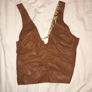 BCBG MAXAZRIA Leather top